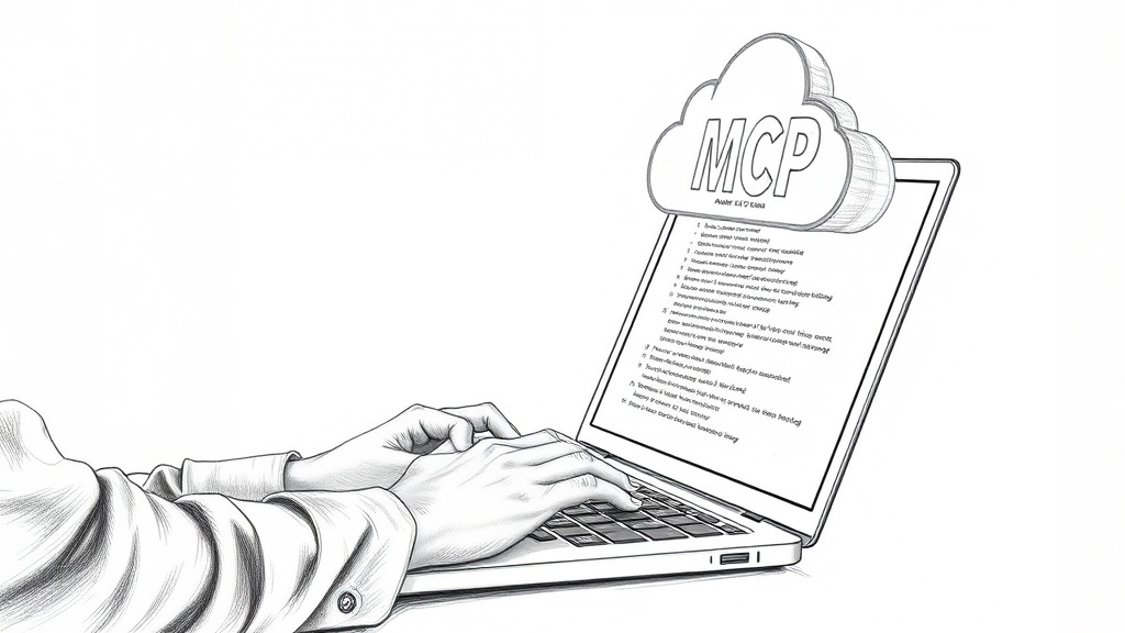 человек работает с MCP протоколом