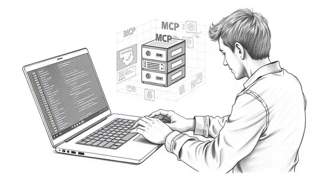 разработчик программирует MCP сервер