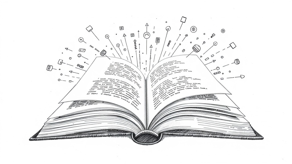 книга превращается в ИИ текст