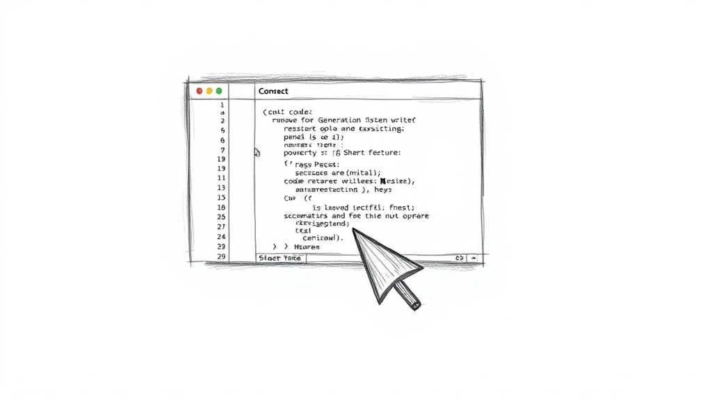 интерфейс Cursor с ИИ ассистентом