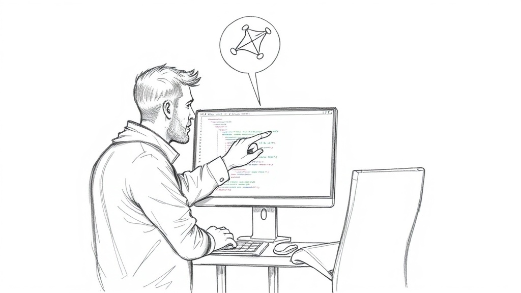 разработчики обсуждают код с помощником