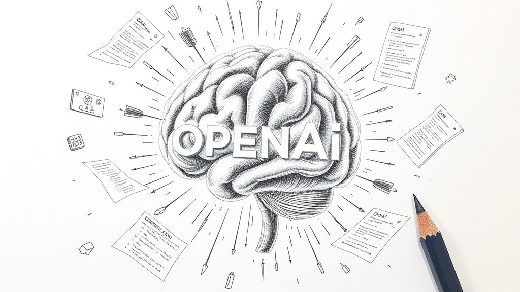 логотип OpenAI превращается в мозг GPT-4o