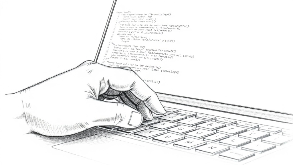 рука печатает boilerplate код в Cursor