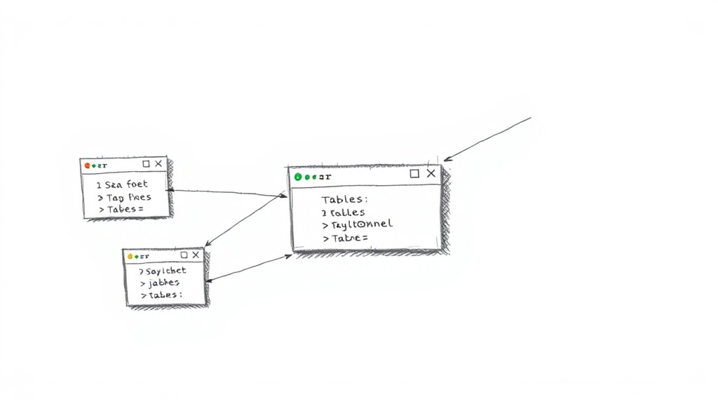 схема базы данных в Cursor