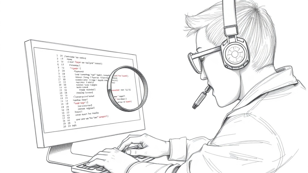 тестировщик ищет ошибки с Copilot