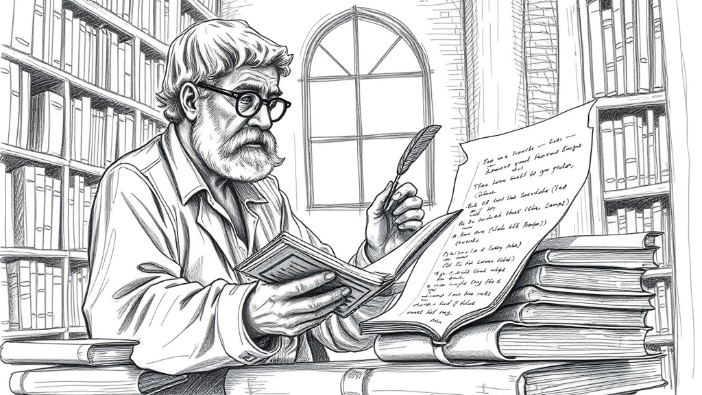 традиционный разработчик с книгами