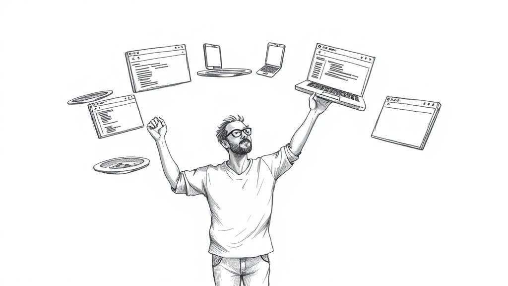 жонглирование окнами IDE с ИИ